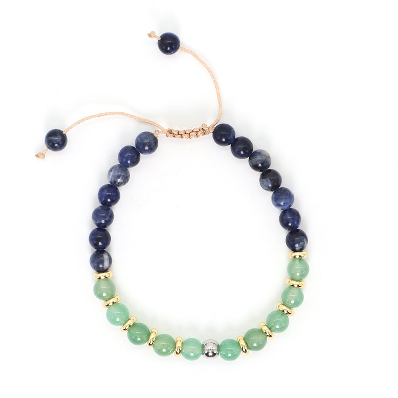 6mm Healing Energy Gemstone Handmade Custom Gold Plated Charm Adjustable Woven Men Women Macrame Amethyst Natural Stone Bracelet