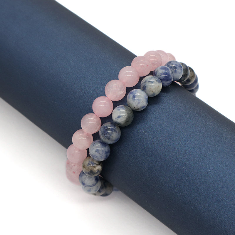 Wholesale Fashion Women Men Healing Elastic Handmade Bracelet Jewelry Custom Factory OEM Gift 8mm Natural Stone Beads Bracelet