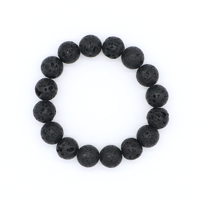 New Bulk Sale Jewelry Custom OEM Factory Healing Energy YoGa Elastic Handmade 12mm Natural Stone Bead Bracelet For Men Women