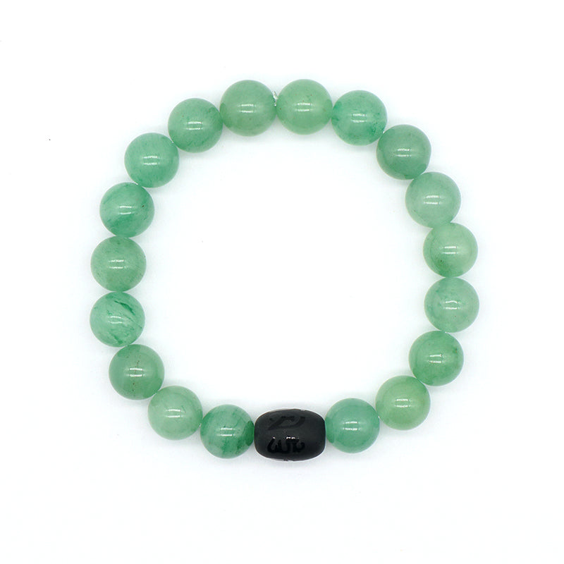 Handmade Custom OEM Factory Jewelry Healing Energy YoGa Elastic Black Onyx Beads Charm10mm Natural Stone Bracelet For Men Women