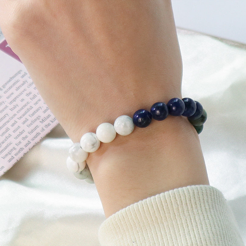 Fashion Design Custom Wholesale Jewelry Energy Yoga Healing Elastic Handmade Gift 8mm Natural Stone Beads Bracelet For Women Men