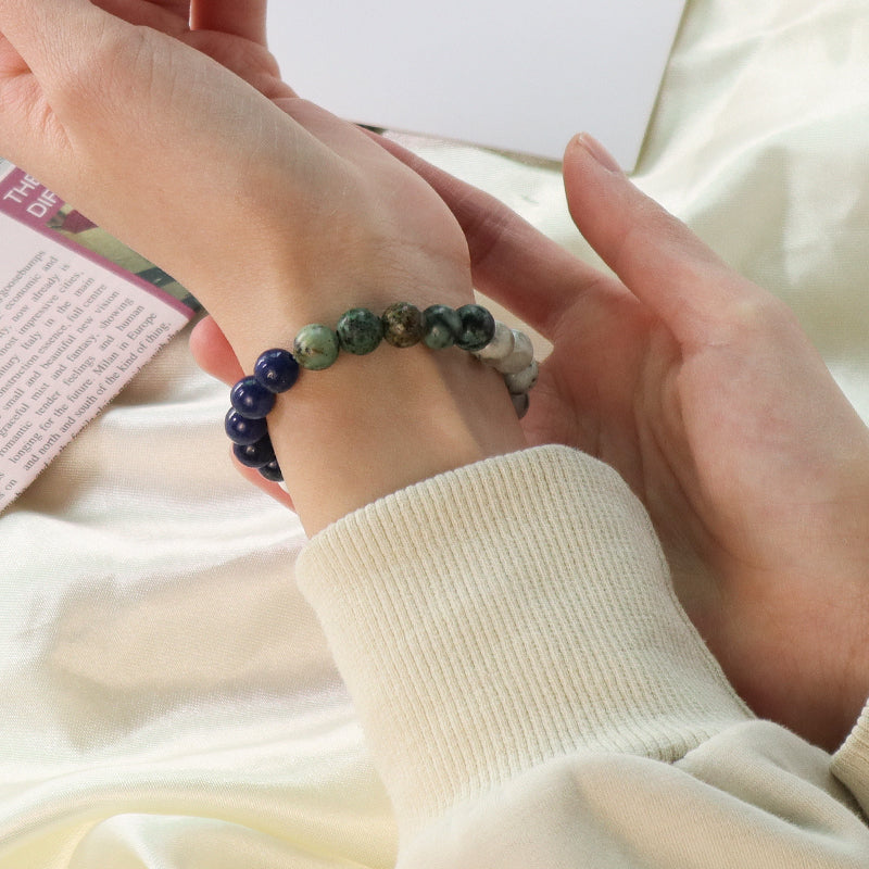 Fashion Design Custom Wholesale Jewelry Energy Yoga Healing Elastic Handmade Gift 8mm Natural Stone Beads Bracelet For Women Men