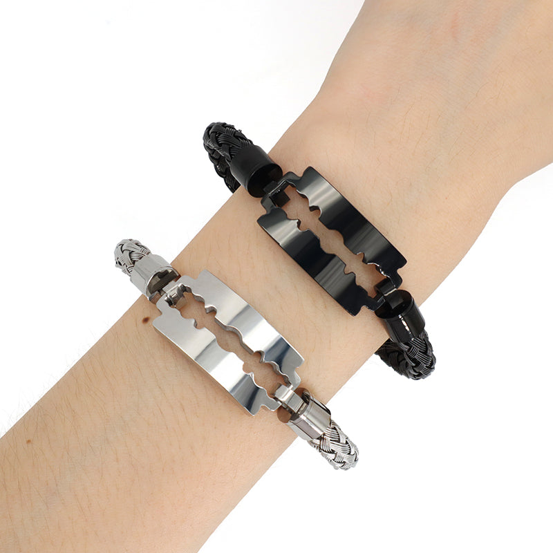 Hot Selling Custom Personality Wholesale Manufacture Factory Jewelry No Tarnish Stainless Steel Bangle Bracelet For Women Men