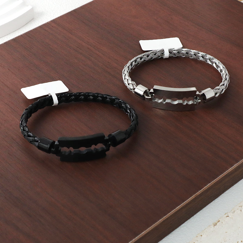 Hot Selling Custom Personality Wholesale Manufacture Factory Jewelry No Tarnish Stainless Steel Bangle Bracelet For Women Men