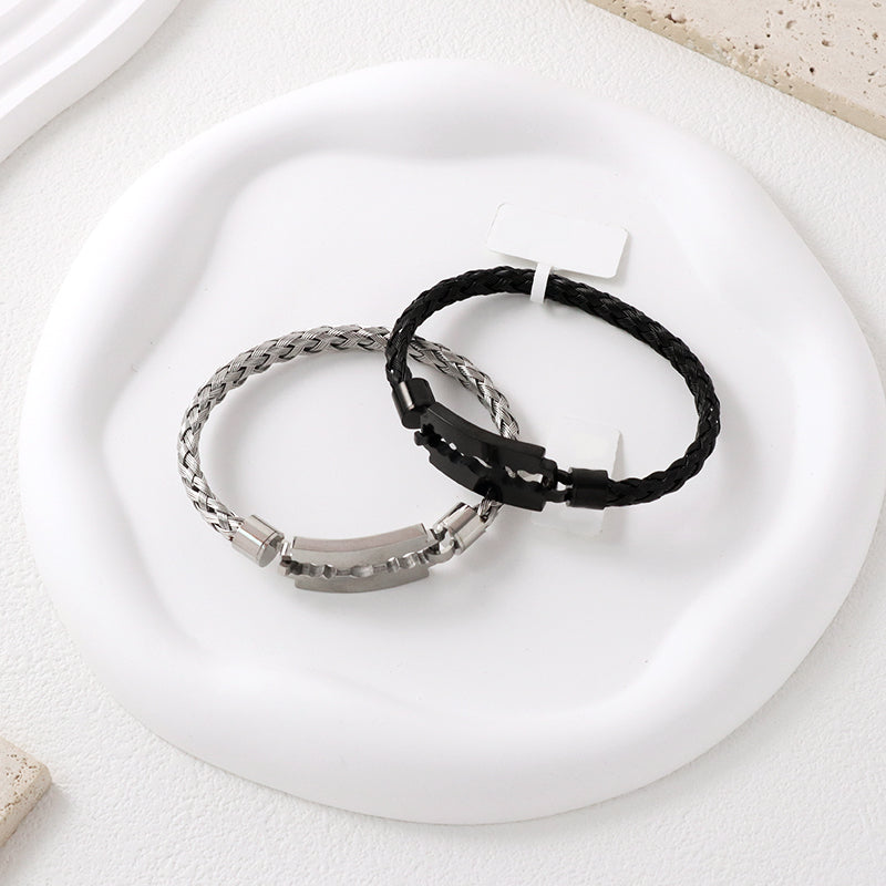 Hot Selling Custom Personality Wholesale Manufacture Factory Jewelry No Tarnish Stainless Steel Bangle Bracelet For Women Men