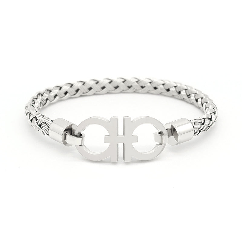 Fashion Design Manufacture Wholesale Custom Factory Jewelry Women Men Gold Plated Clasp Stainless Steel Cuff Bangle Bracelet