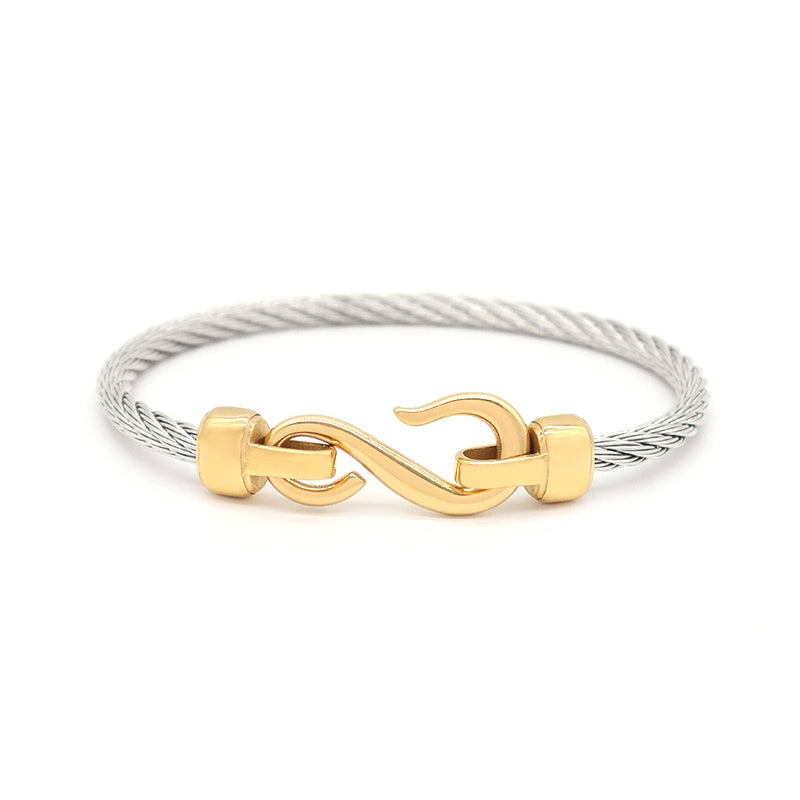 Fashion Design Factory Wholesale Trendy Women Custom Gold Plated Rose Gold Stainless Steel Bangle Bracelet For Jewelry Making