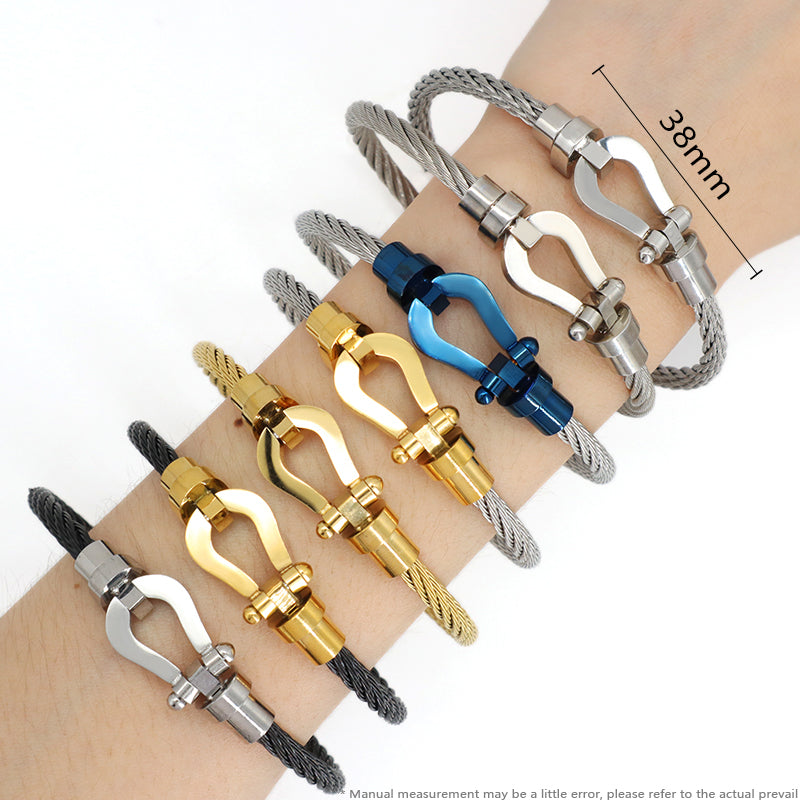 Simple Design Custom Factory Wholesale Jewelry Gold Plated Rose Gold Twist Stainless Steel Bangle Bracelet For Women Men