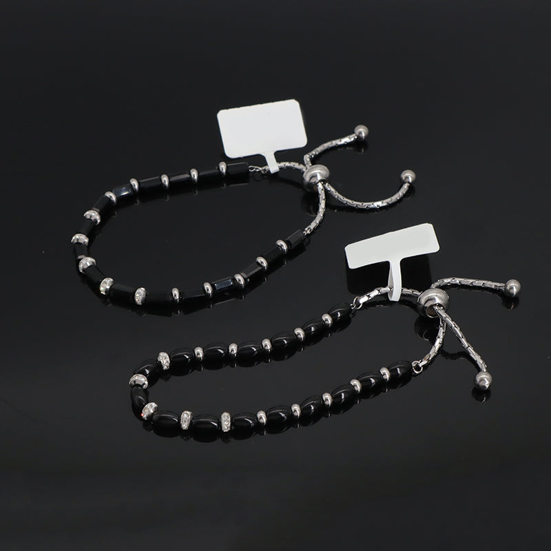 Hot Selling Wholesale Custom China Factory Manufacture Ajustable CZ Charm No Tarnish Stainless Steel Bracelet Bangle For Women