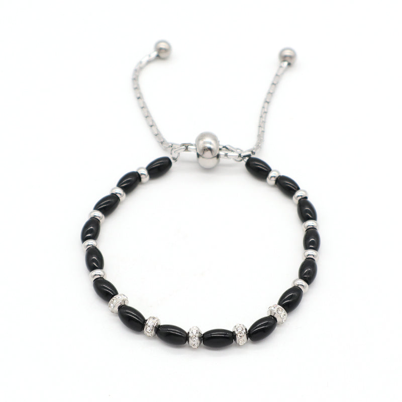 Hot Selling Wholesale Custom China Factory Manufacture Ajustable CZ Charm No Tarnish Stainless Steel Bracelet Bangle For Women