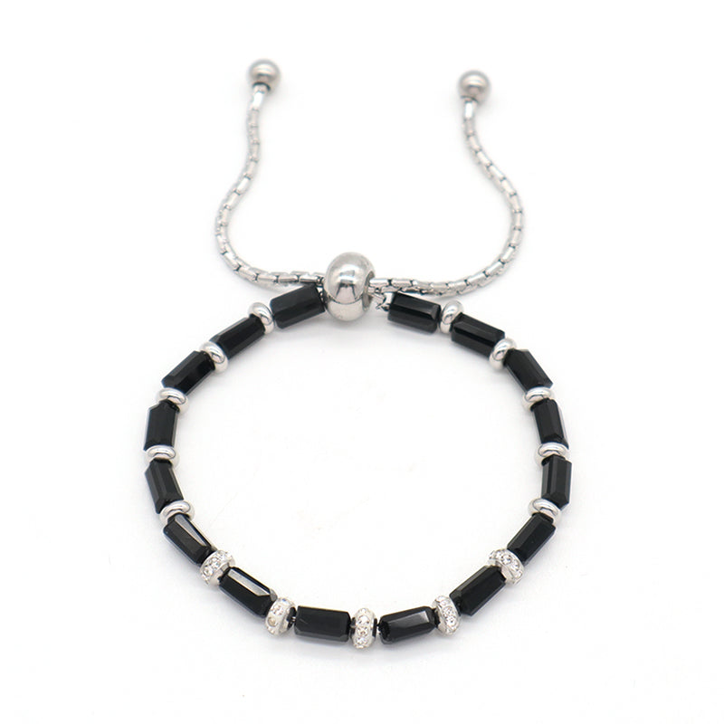 Hot Selling Wholesale Custom China Factory Manufacture Ajustable CZ Charm No Tarnish Stainless Steel Bracelet Bangle For Women