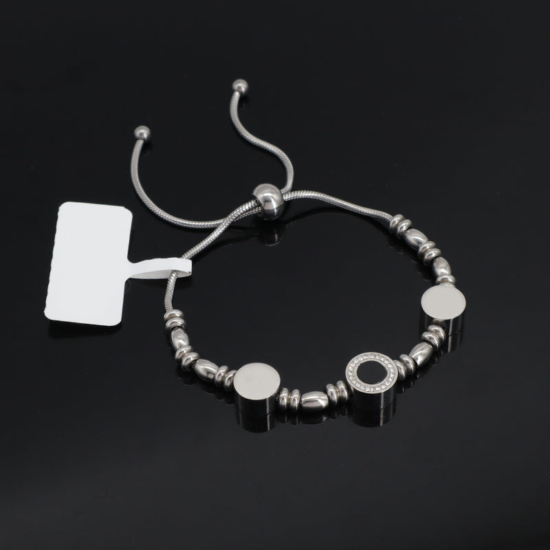 New Bulk Sale Manufacture Fashion Factory Wholesale Custom Jewelry Stainless Steel No Tarnish CZ Charm Ajustable Bracelet Bangle For Women Gift