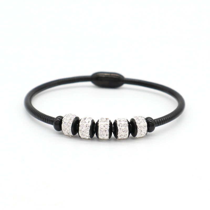 Unique Design Custom Wholesale Factory Jewelry Black Stainless Steel Cuff Bracelet Bangle For Women