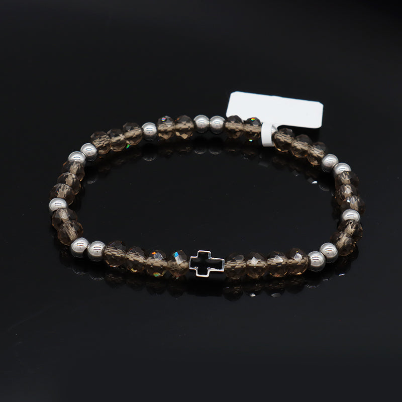 New Arrival Wholesale Customized China Factory Manufacture Fashionable Women Cross Charm Jewelry Gift Ajustable No Tarnish Stainless Steel Cross Bracelet