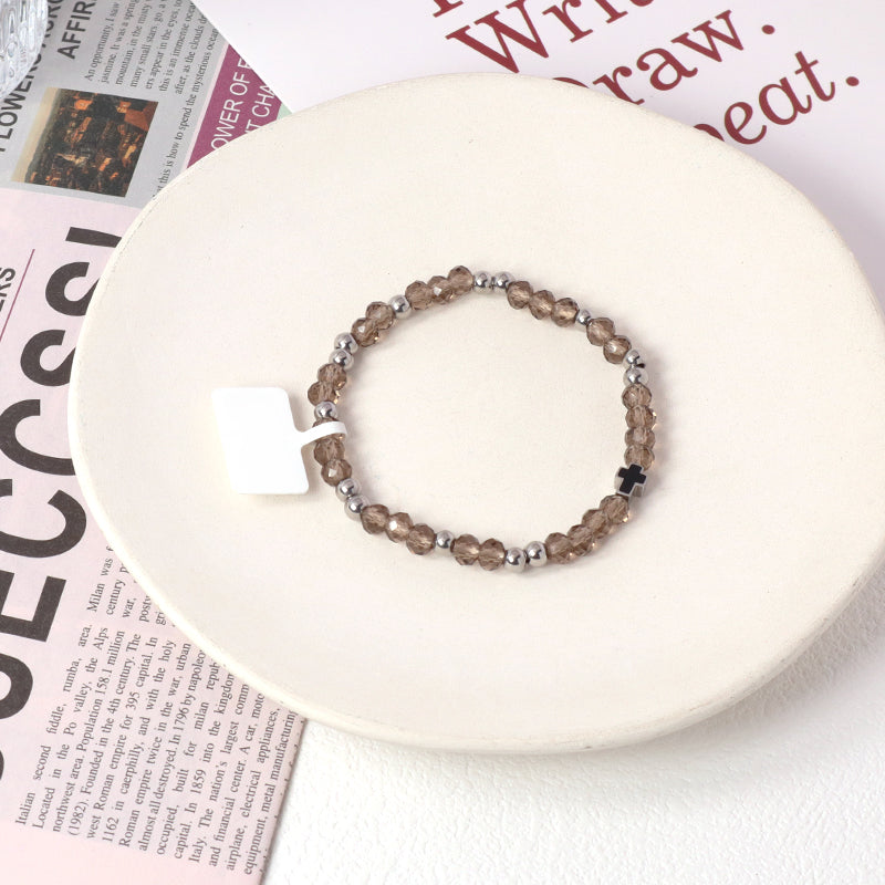 New Arrival Wholesale Customized China Factory Manufacture Fashionable Women Cross Charm Jewelry Gift Ajustable No Tarnish Stainless Steel Cross Bracelet