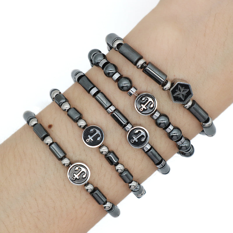 China Factory Custom Jewelry New Fashion Women Manufacture Wholesale Gift Ajustable Stainless Steel No Tarnish CZ Anchor Charm Bracelet Bangle