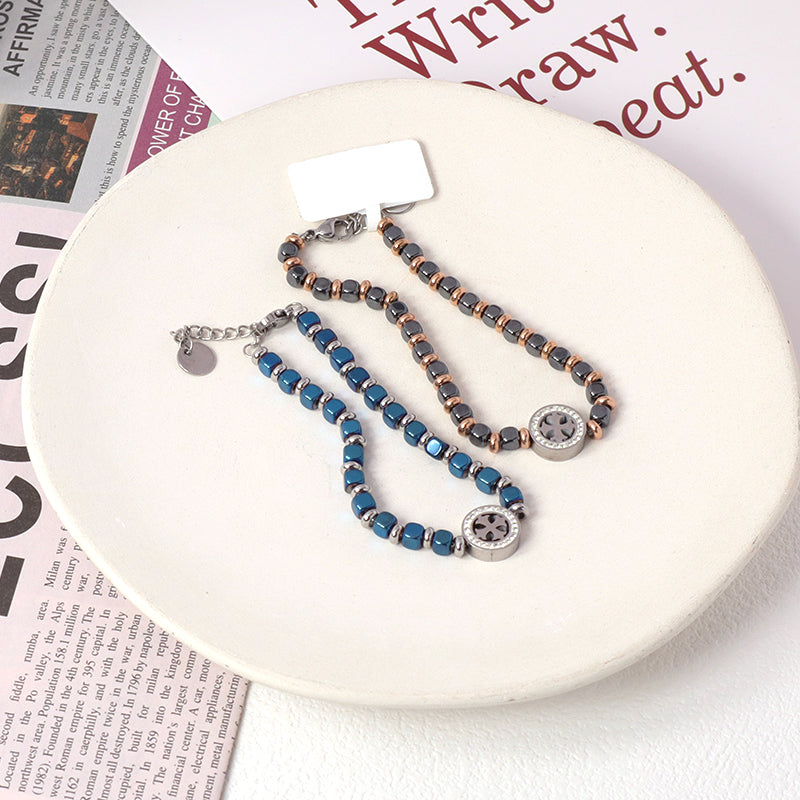 Manufacture Wholesale Customized China Factory Fashionable Women Round Cross Charm Jewelry Gift Ajustable Stainless Steel CZ Cross Bracelet Bangle