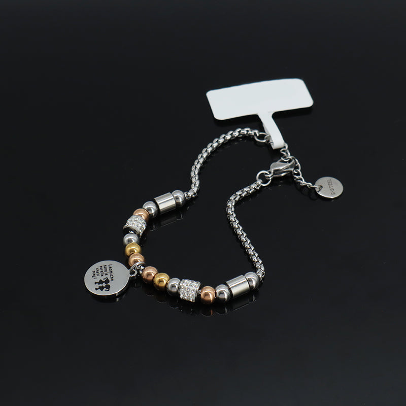 Manufacture Fashionable China Factory Wholesale Custom Gift Jewelry Stainless Steel No Tarnish Round Charm Ajustable Bracelet Bangle For Women