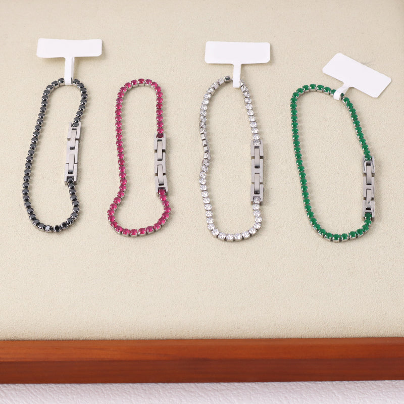 Fashion Women Jewelry Manufacture Various Color New Wholesale Custom China Factory Ajustable No Tarnish Stainless Steel Micro Pave CZ Bracelet Bangle