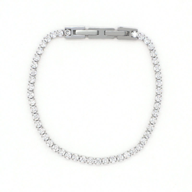 Fashion Women Jewelry Manufacture Various Color New Wholesale Custom China Factory Ajustable No Tarnish Stainless Steel Micro Pave CZ Bracelet Bangle