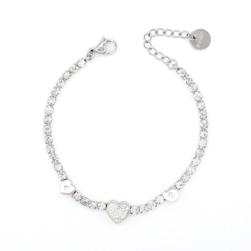 Ajustable Wholesale China Factory Manufacture Fashion Custom Jewelry Gift CZ Stainless Steel Gold Plated Star Life Tree Heart Charm Bracelet Bangle For Women