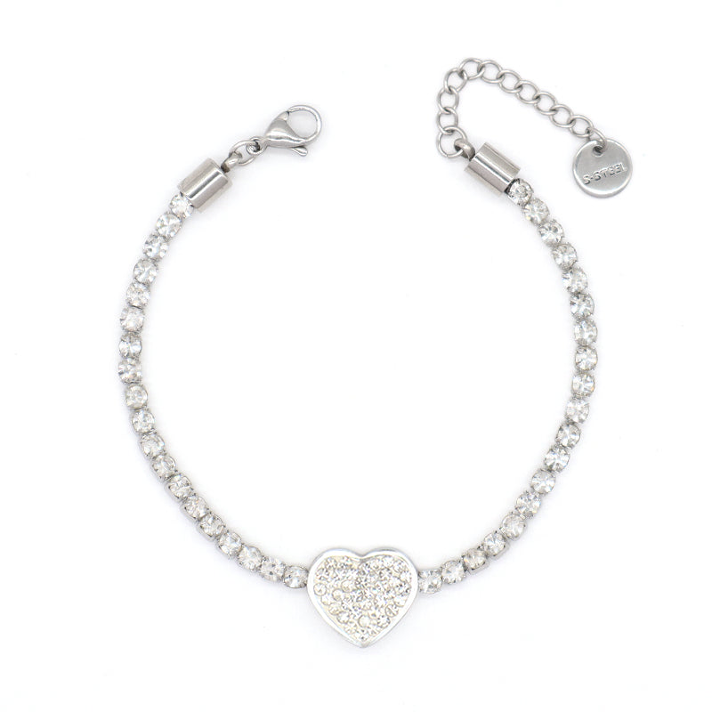 Good Qualilty China Factory Wholesale Manufacture Fashion Custom Jewelry Women Ajustable CZ Gold Plated Stainless Steel Life Tree Heart Charm Bracelet Bangle For Gift