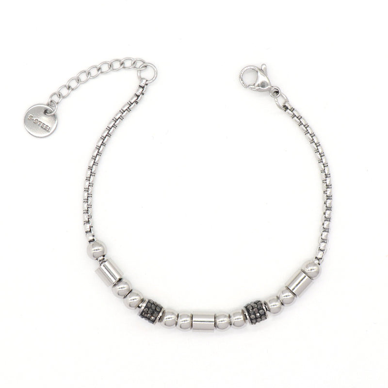 Hot Selling New Wholesale Manufacture Custom Factory Fashion Women Jewelry Ajustable No Tarnish Stainless Steel Micro Pave CZ Bangle Bracelet