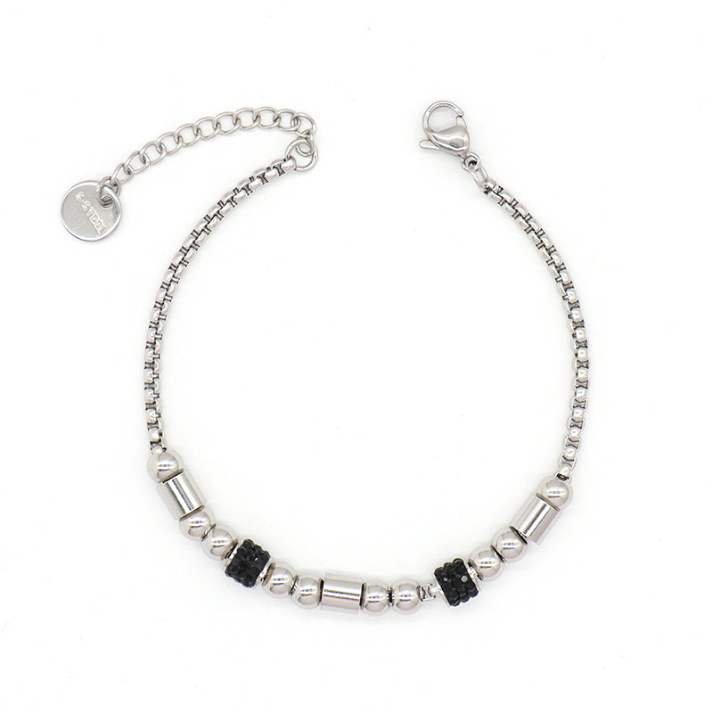 Hot Selling New Wholesale Manufacture Custom Factory Fashion Women Jewelry Ajustable No Tarnish Stainless Steel Micro Pave CZ Bangle Bracelet