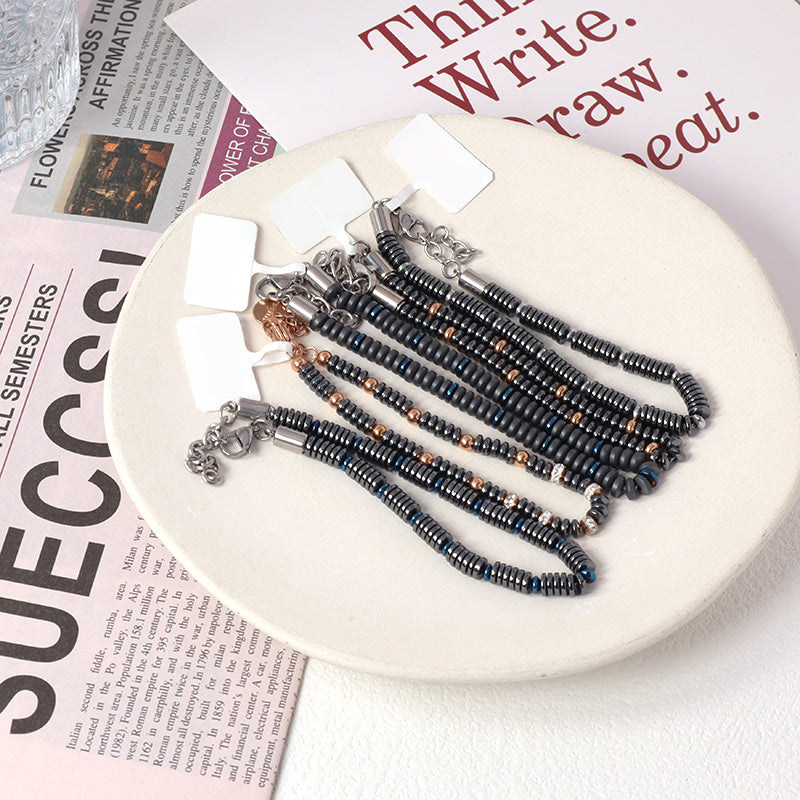 Fashionable Manufacture Wholesale Customized China Factory Jewelry Gift Women Bangle Ajustable Grey Gold Blue Beads Charm Stainless Steel Bracelet