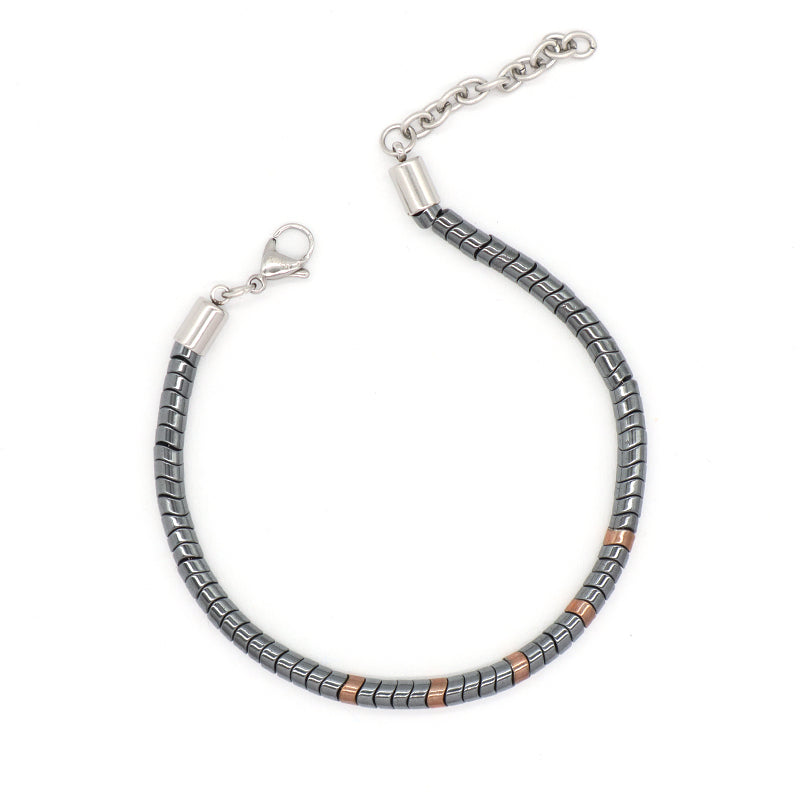 Custom China Factory Fashionable Manufacture Wholesale Jewelry Gift Bangle Women Ajustable Blue Gold Beads Charm Stainless Steel Bracelet