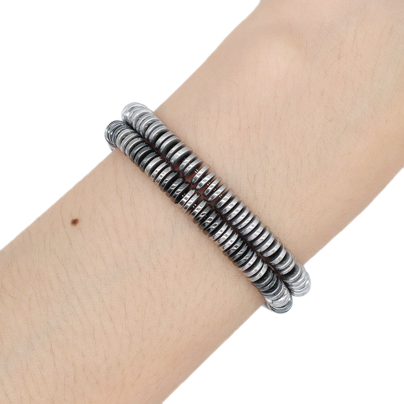Wholesale Custom China Factory Fashionable Manufacture Jewelry Gift Bangle Women Ajustable Grey Charm Stainless Steel Bracelet