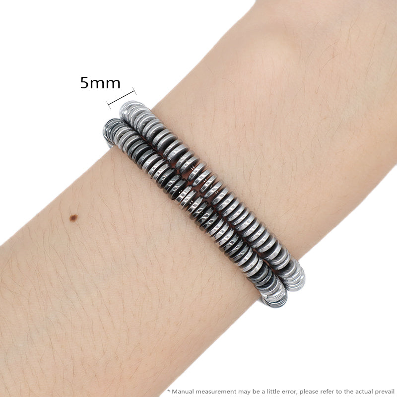 Wholesale Custom China Factory Fashionable Manufacture Jewelry Gift Bangle Women Ajustable Grey Charm Stainless Steel Bracelet