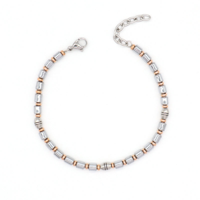 Newest Customized Wholesale China Factory Fashionable Manufacture Jewelry Gift Bangle Women Ajustable Gold Plated Beads Charm Stainless Steel Bracelet