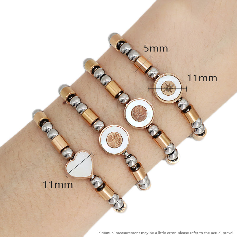 Wholesale Women Customized China Factory Manufacture Fashionable Ajustable Gift No Tarnish Stainless Steel Heart Tree Butterfly Charm Bracelet Bangle For Jewelry