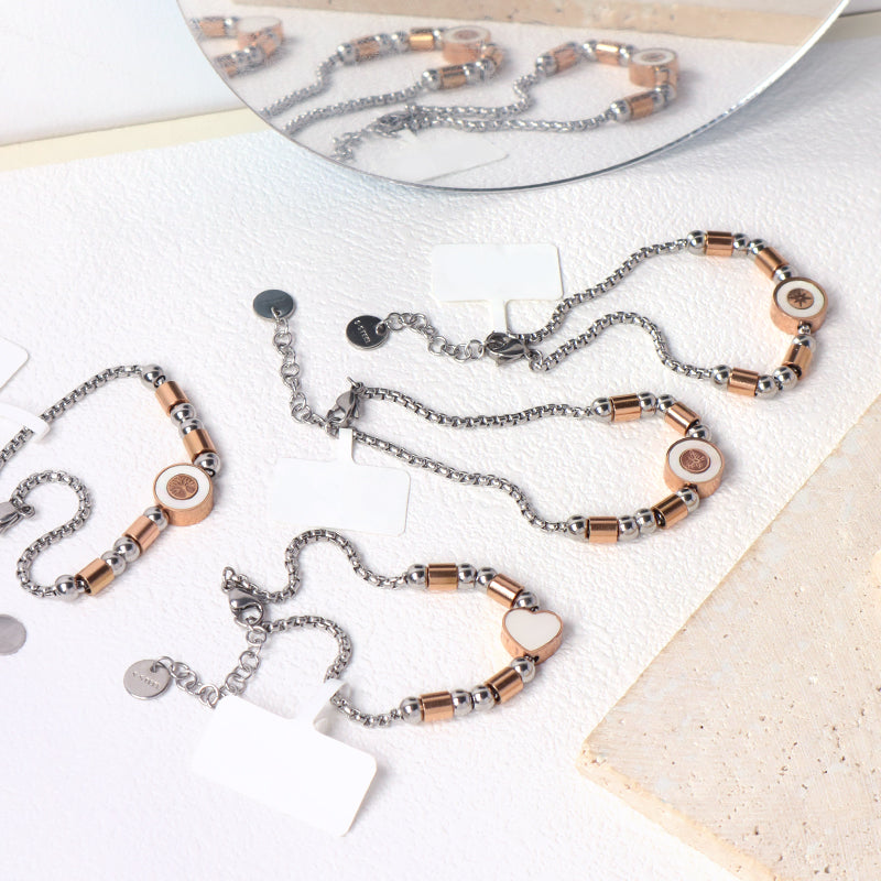 Wholesale Women Customized China Factory Manufacture Fashionable Ajustable Gift No Tarnish Stainless Steel Heart Tree Butterfly Charm Bracelet Bangle For Jewelry