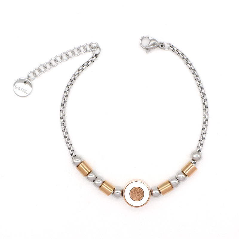 Wholesale Women Customized China Factory Manufacture Fashionable Ajustable Gift No Tarnish Stainless Steel Heart Tree Butterfly Charm Bracelet Bangle For Jewelry