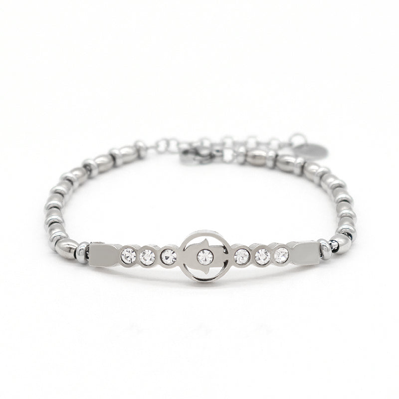 Manufacture Custom Wholesale Fashionable China Factory Jewelry Ajustable CZ Gold Plated Hand Stainless Steel Cuff Bracelet Bangle For Gift