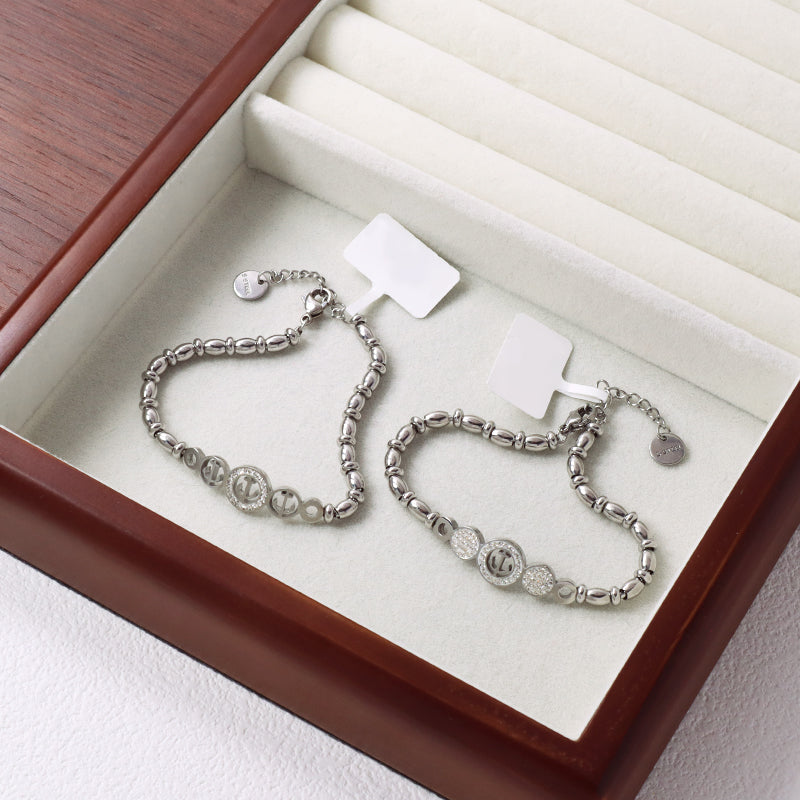 Best Selling Wholesale Fashion Custom Manufacture China Factory Jewelry Ajustable CZ Gift Women No Tarnish Ship's Anchor Stainless Steel Cuff Bangle Bracelet