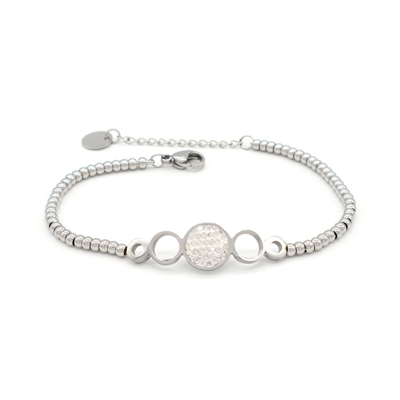 Ajustable Custom Manufacture Wholesale Fashionable China Factory Gift Women Bracelet Jewelry CZ No Tarnish Star Charm Stainless Steel Cuff Bangle