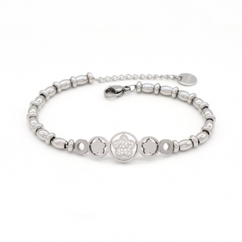 Ajustable Custom Manufacture Wholesale Fashionable China Factory Gift Women Bracelet Jewelry CZ No Tarnish Star Charm Stainless Steel Cuff Bangle