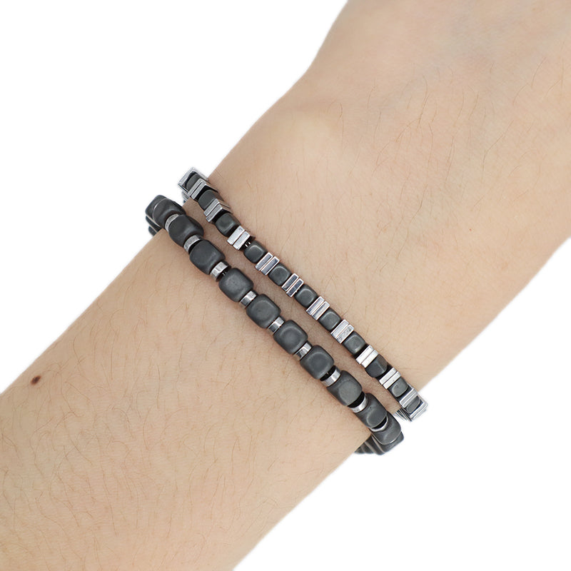 Customized Wholesale China Factory Manufacture Fashionable Women Jewelry Gift Ajustable No Tarnish Stainless Steel Double Layer Bracelet Bangle