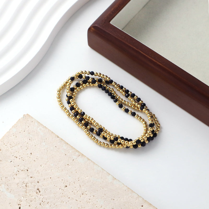 Wholesale Handmade OEM Custom Gemstone Elastic Energy Yoga Bracelet Jewelry 3mm Healing Natural Stone Beaded Bracelet For Women
