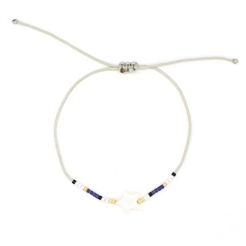 New Arrival Wholesale Fashion Jewelry Handmade Custom Adjustable Braided Woven Macrame Shell Star Charm Miyuki Beads Bracelet