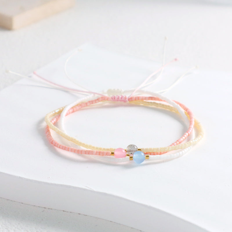 New Bulk Sale Factory Manufacture Fashion Women Jewelry Custom Handmade Adjustable Braided Woven Macrame Miyuki Beaded Bracelet