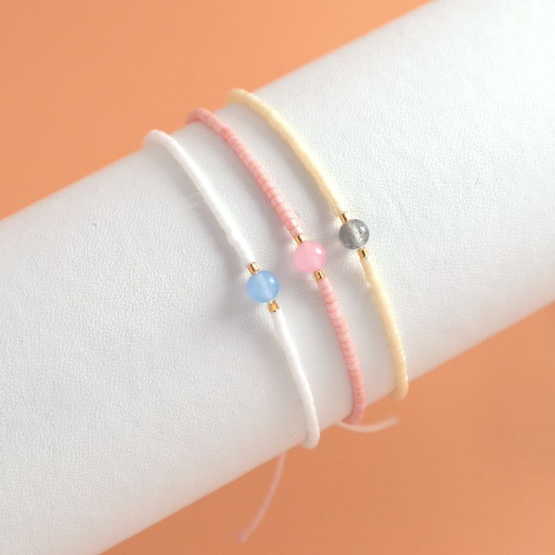 New Bulk Sale Factory Manufacture Fashion Women Jewelry Custom Handmade Adjustable Braided Woven Macrame Miyuki Beaded Bracelet