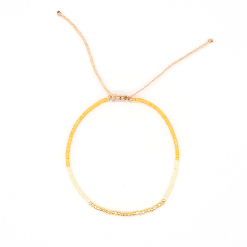 Gold Plated Beaded Women Fashion Braided Jewelry Gift Custom Wholesale Woven Handmade Adjustable Miyuki Macrame Cord Bracelet