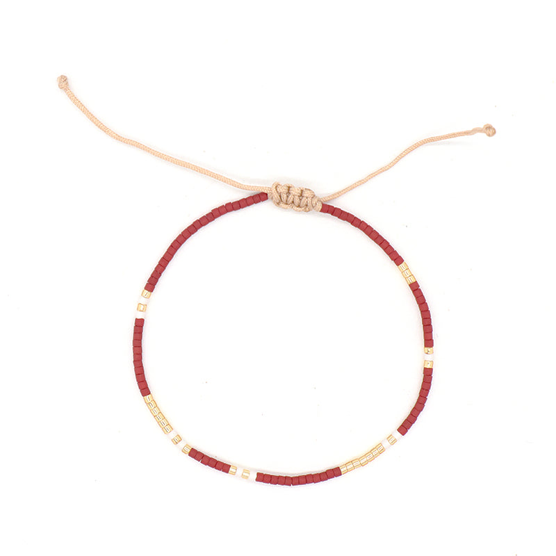 Hot Selling Customized Handmade Wholesale Fashionable Jewelry Adjustable Colorful Woven Braided Miyuki Beads Macrame Bracelet