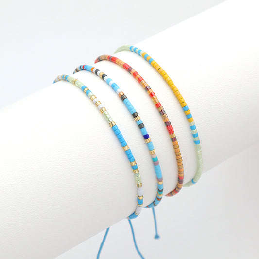 Adjustable Wholesale Handmade Customized Jewelry Fashion OEM China Factory Braided Woven Macrame Miyuki Bracelet For Women