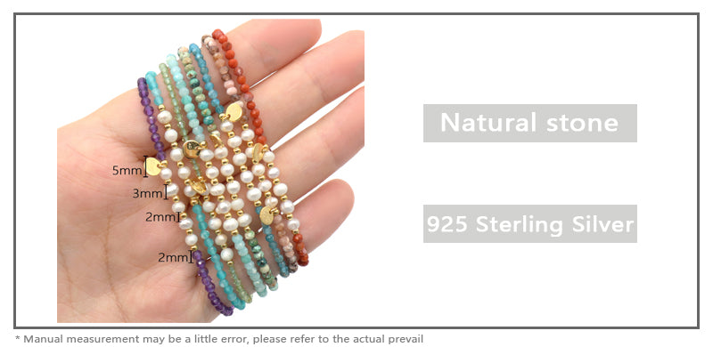 Custom OEM Wholesale Ajustable Woven Macrame Braided Handmade Women 925 Sterling Silver Natural Stone Fresh Water Pearl Bracelet