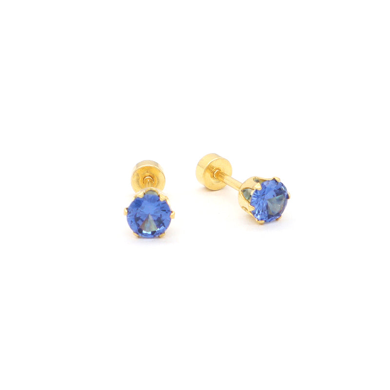 Classic Design Wholesale Custom Dainty Red Pink Blue Black Gold Plated Stainless Steel Glass Crystal Stud Earrings For Women